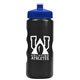 a metallic black bottle & royal blue lid mini peak - 22 oz tritan(tm) metalike bottle with pushpull lid