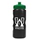 a metallic black bottle & green lid mini peak - 22 oz tritan(tm) metalike bottle with pushpull lid