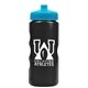 a metallic black bottle & cyan lid mini peak - 22 oz tritan(tm) metalike bottle with pushpull lid