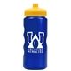 a metallic blue bottle & yellow lid mini peak - 22 oz tritan(tm) metalike bottle with pushpull lid