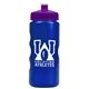 a metallic blue bottle & violet lid mini peak - 22 oz tritan(tm) metalike bottle with pushpull lid