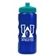 a metallic blue bottle & teal lid mini peak - 22 oz tritan(tm) metalike bottle with pushpull lid