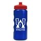 a metallic blue bottle & red lid mini peak - 22 oz tritan(tm) metalike bottle with pushpull lid