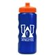 a metallic blue bottle & orange lid mini peak - 22 oz tritan(tm) metalike bottle with pushpull lid
