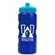 a metallic blue bottle & cyan lid mini peak - 22 oz tritan(tm) metalike bottle with pushpull lid