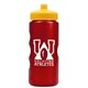 a metallic red bottle & yellow lid mini peak - 22 oz tritan(tm) metalike bottle with pushpull lid