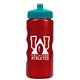 a metallic red bottle & teal lid mini peak - 22 oz tritan(tm) metalike bottle with pushpull lid