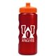 a metallic red bottle & orange lid mini peak - 22 oz tritan(tm) metalike bottle with pushpull lid