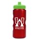 a metallic red bottle & lime green lid mini peak - 22 oz tritan(tm) metalike bottle with pushpull lid