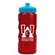a metallic red bottle & cyan lid mini peak - 22 oz tritan(tm) metalike bottle with pushpull lid