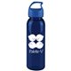 a transparent navy blue bottle & royal blue lid 24 oz the outdoorsman bottle with crest lid - made with tritan