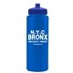 a blue bottle & royal blue lid the athlete - 32 oz sports premium bottle
