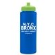 a blue bottle & lime green lid the athlete - 32 oz sports premium bottle
