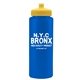 a blue bottle & yellow lid the athlete - 32 oz sports premium bottle