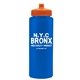 a blue bottle & orange lid the athlete - 32 oz sports premium bottle