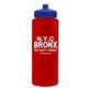 a red bottle & royal blue lid the athlete - 32 oz sports premium bottle