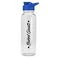 aerial view a clear bottle & royal blue lid the outdoorsman - 24 oz tritan(tm) bottle with drink thru lid, image 1 of 2
