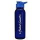 a transparent navy blue bottle & royal blue lid the outdoorsman - 24 oz tritan(tm) bottle with drink thru lid
