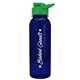 a transparent navy blue bottle & green lid the outdoorsman - 24 oz tritan(tm) bottle with drink thru lid
