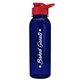 a transparent navy blue bottle & red lid the outdoorsman - 24 oz tritan(tm) bottle with drink thru lid