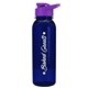 a transparent navy blue bottle & violet lid the outdoorsman - 24 oz tritan(tm) bottle with drink thru lid