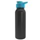 a black bottle & cyan lid terrain - 24 oz metallike bottle with drink thru lid