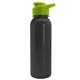 a black bottle & lime green lid terrain - 24 oz metallike bottle with drink thru lid
