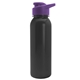 a black bottle & violet lid terrain - 24 oz metallike bottle with drink thru lid