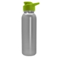a silver bottle & lime green lid terrain - 24 oz metallike bottle with drink thru lid