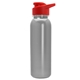 a silver bottle & red lid terrain - 24 oz metallike bottle with drink thru lid