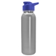 a silver bottle & royal blue lid terrain - 24 oz metallike bottle with drink thru lid