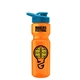 a orange bottle & cyan lid champion - 28 oz transparent bottle with drink thru lid