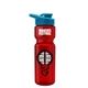 a red bottle & cyan lid champion - 28 oz transparent bottle with drink thru lid