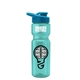 a teal bottle & cyan lid champion - 28 oz transparent bottle with drink thru lid