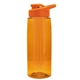 a transparent orange bottle & orange lid & orange infuser the flair - 26 oz transparent tritan(tm) bottle with drink thru lid and large infuser