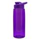 a transparent violet bottle & violet lid & violet infuser the flair - 26 oz transparent tritan(tm) bottle with drink thru lid and large infuser