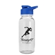 a clear bottle & royal blue lid cadet - 18 oz tritan(tm) bottle with drink thru lid