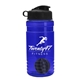 a blue bottle & black lid & black mixing ball groove 20 oz tritan(tm) shaker bottle with flip lid and mixing ball