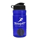 a blue bottle & black lid & gray mixing ball groove 20 oz tritan(tm) shaker bottle with flip lid and mixing ball