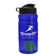 a blue bottle & black lid & green mixing ball groove 20 oz tritan(tm) shaker bottle with flip lid and mixing ball
