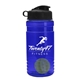 a blue bottle & black lid & lime green mixing ball groove 20 oz tritan(tm) shaker bottle with flip lid and mixing ball