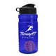 a blue bottle & black lid & violet mixing ball groove 20 oz tritan(tm) shaker bottle with flip lid and mixing ball