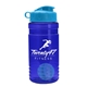 a blue bottle & cyan lid & cyan mixing ball groove 20 oz tritan(tm) shaker bottle with flip lid and mixing ball