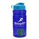 a blue bottle & cyan lid & green mixing ball groove 20 oz tritan(tm) shaker bottle with flip lid and mixing ball