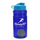 a blue bottle & cyan lid & lime green mixing ball groove 20 oz tritan(tm) shaker bottle with flip lid and mixing ball