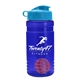 a blue bottle & cyan lid & red mixing ball groove 20 oz tritan(tm) shaker bottle with flip lid and mixing ball