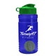 a blue bottle & green lid & lime green mixing ball groove 20 oz tritan(tm) shaker bottle with flip lid and mixing ball