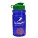 a blue bottle & green lid & orange mixing ball groove 20 oz tritan(tm) shaker bottle with flip lid and mixing ball