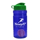 a blue bottle & green lid & violet mixing ball groove 20 oz tritan(tm) shaker bottle with flip lid and mixing ball