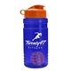 a blue bottle & orange lid & violet mixing ball groove 20 oz tritan(tm) shaker bottle with flip lid and mixing ball